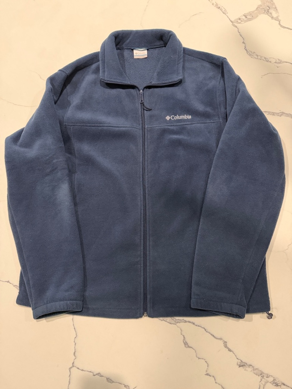Columbia Navy Blue Full-Zip Fleece Jacket